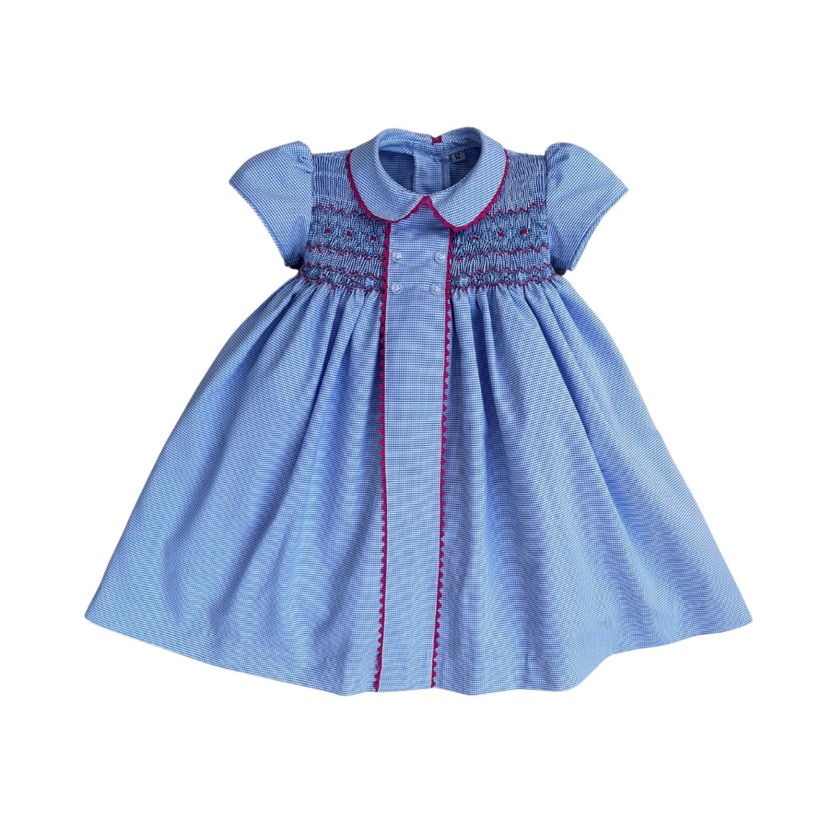 Pascuas Floral Red Handsmocked Girl Dress