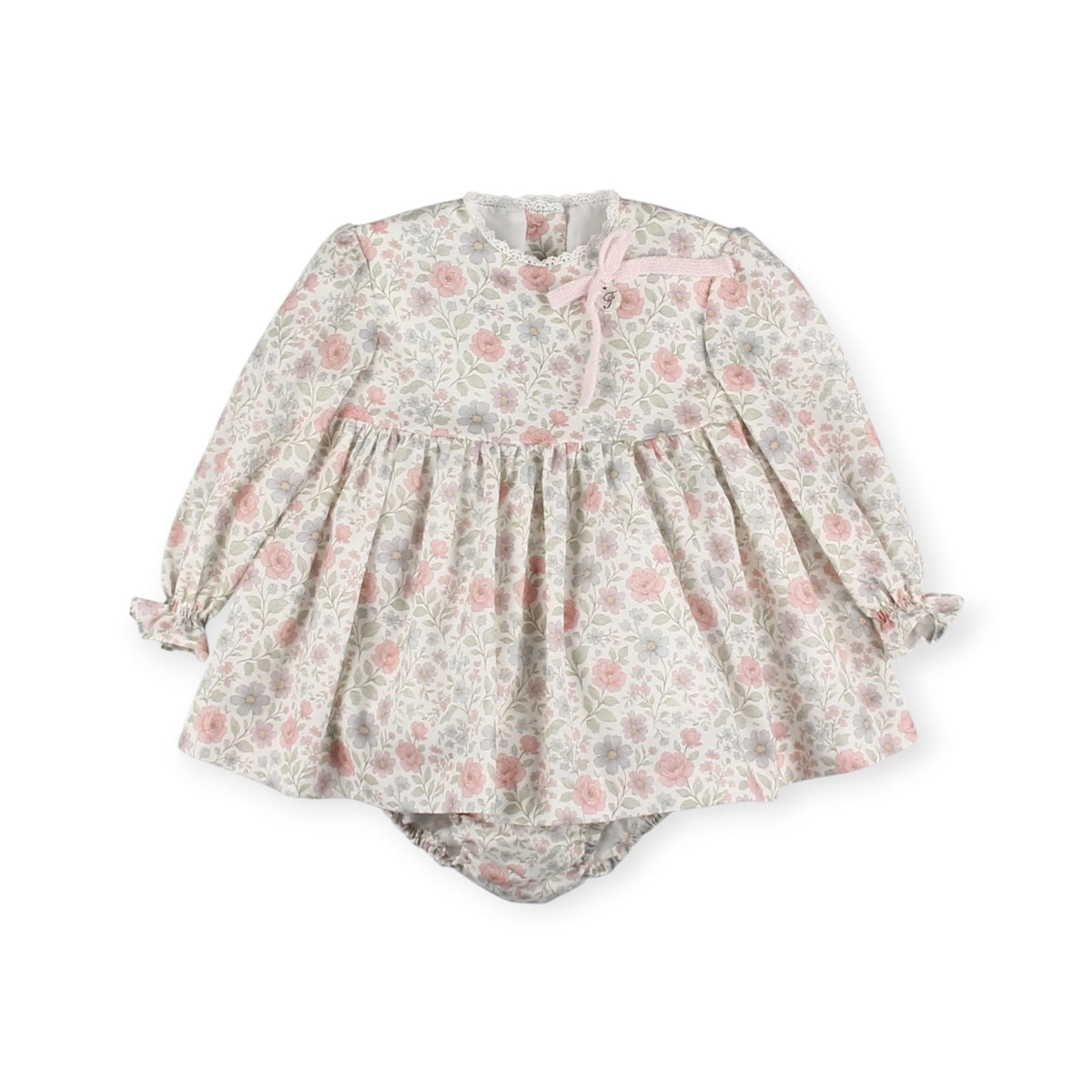 Ditsy Floral Girl 2-Piece Set with floral top and coordinating bloomers