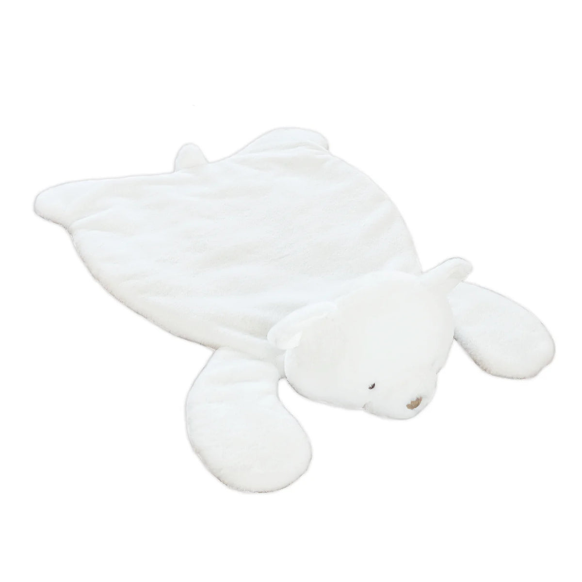 Beaumont Bear Play Mat in soft ivory with bear-shaped padded design