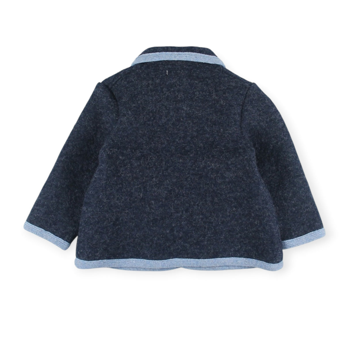 Back view of Louis Boy Navy Coat