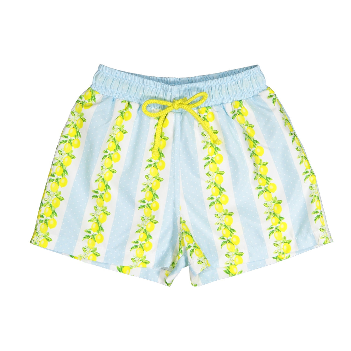 Sal & Pimenta Boys Swim Trunks - Blue & Yellow Lemon Tree main image 1