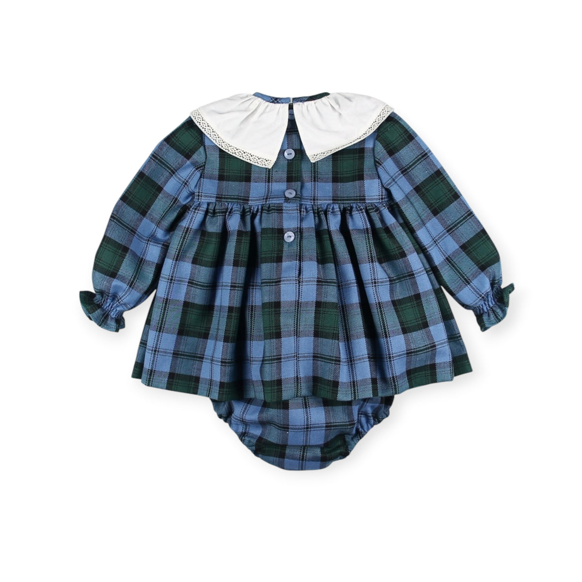 Back view of Granada Checkered Girl 2-Piece Set