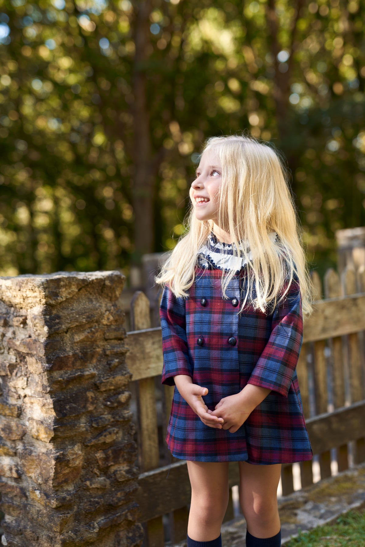 Alternate view of girl wearing Louis Tartan Dress