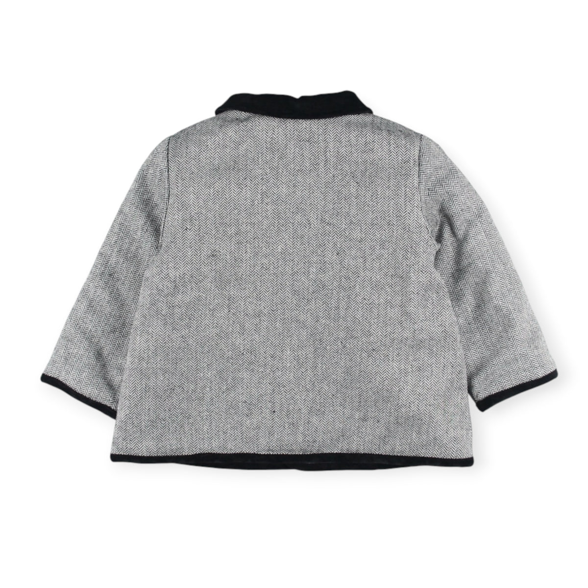 Back view of Rudolph Boy Grey Coat
