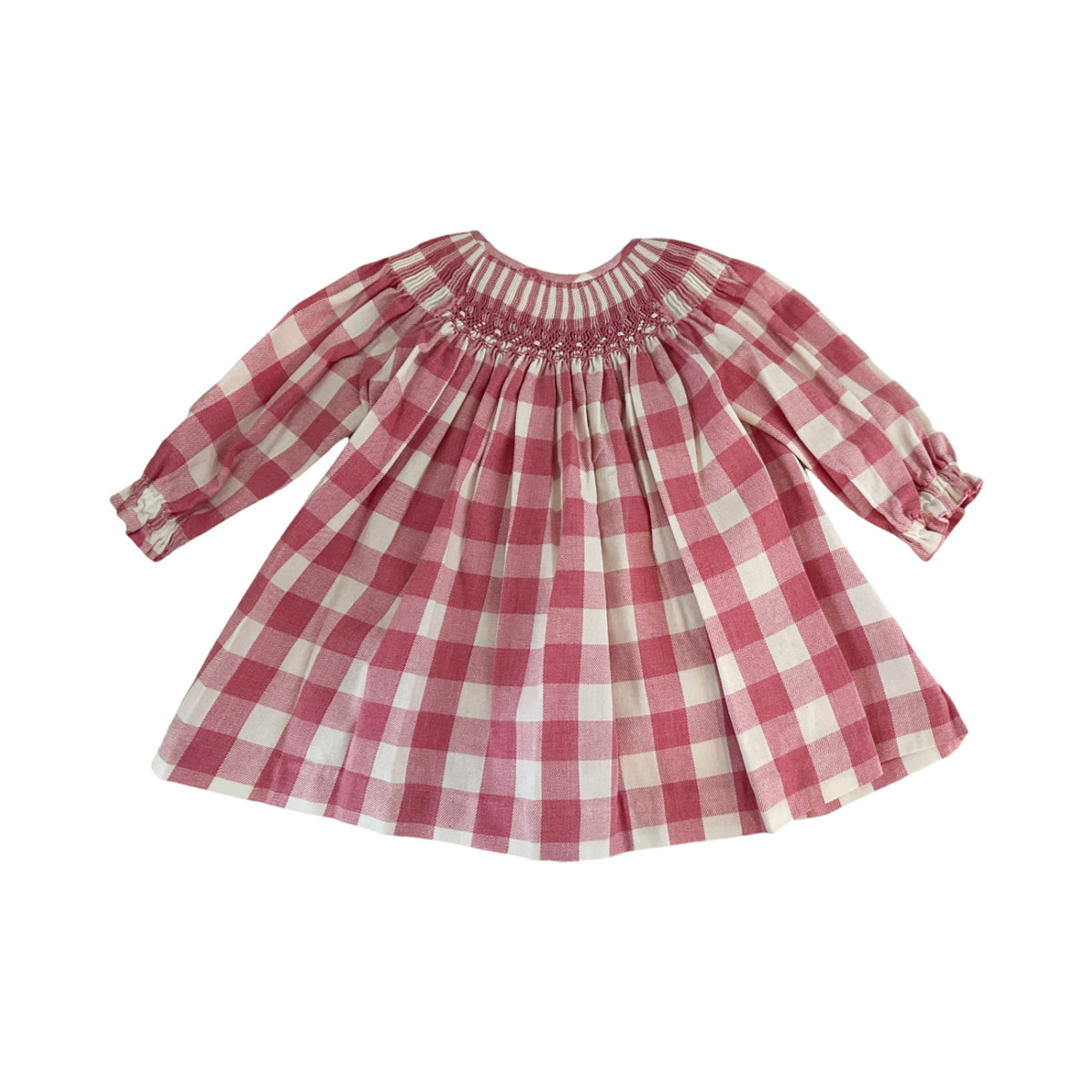Nadia Black Gingham Handsmocked Dress main image 1