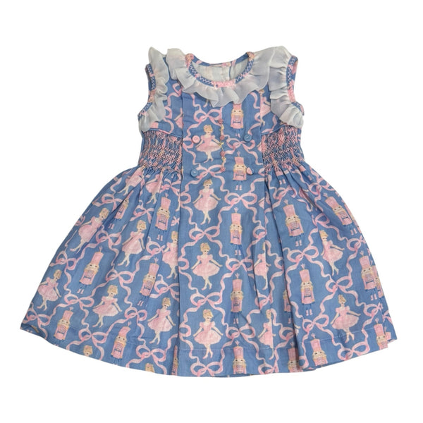 Bruna Ballerina Nutcracker Sleeveless Handsmocked Dress