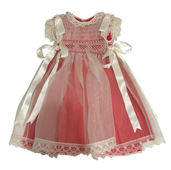 Morgan Cranberry Handsmocked Dress