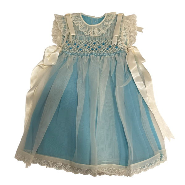 Alexis II Turquoise Handsmocked Dress