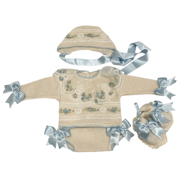 Aida Two Blue Floral 4-Piece Set