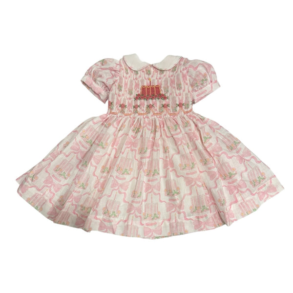 Birthday Pink Cake and Bows Dress