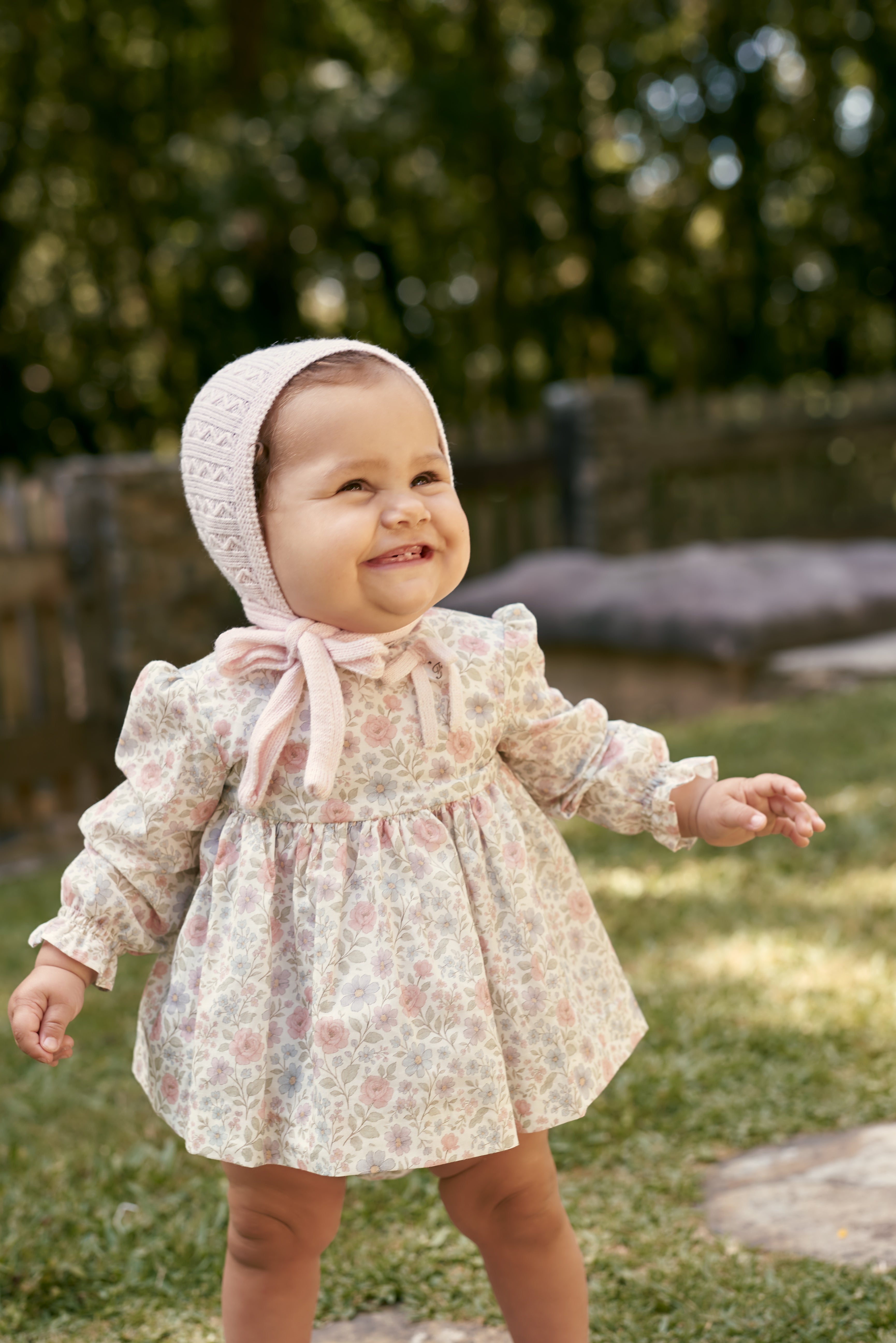 Girl wearing Ditsy Floral 2-Piece Set