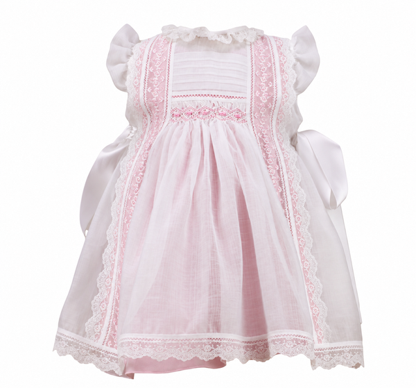 PREORDER Addison Luxe Pink 2-piece Handsmocked Dress (SHIPS DECEMBER)