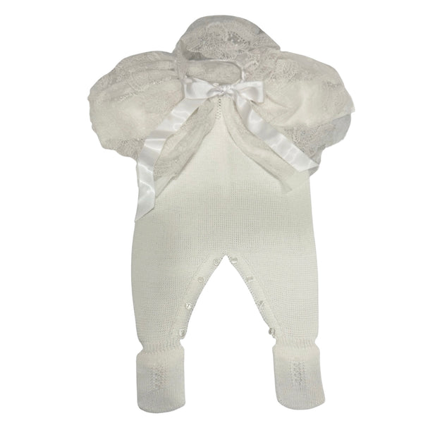 Gabriela Luxe White Babygrow