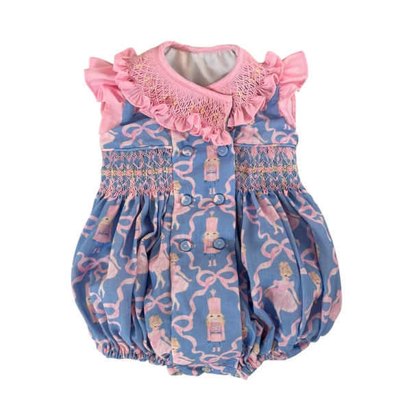 Bruna Ballerina Nutcracker Handsmocked Romper