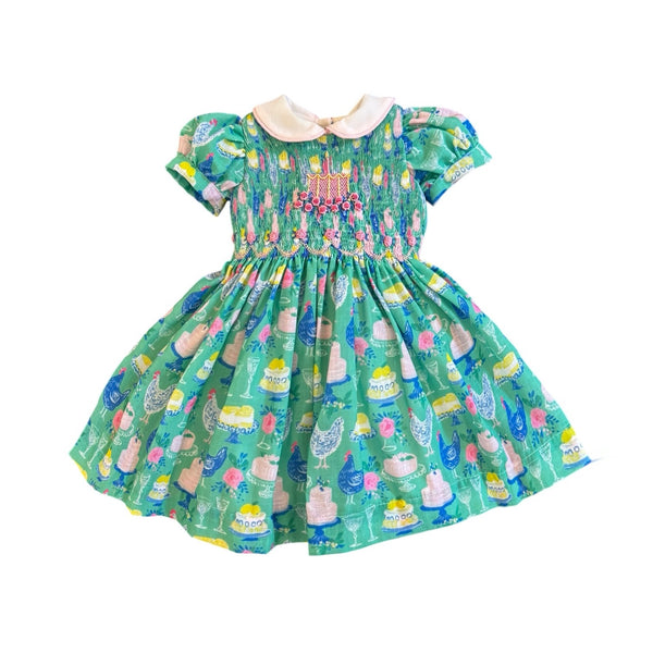 Birthday Green Chicken/Hen Italian Cake Dress