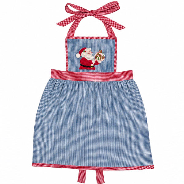PREORDER Santa Handsmocked Boy Apron (SHIPS IN NOVEMBER)