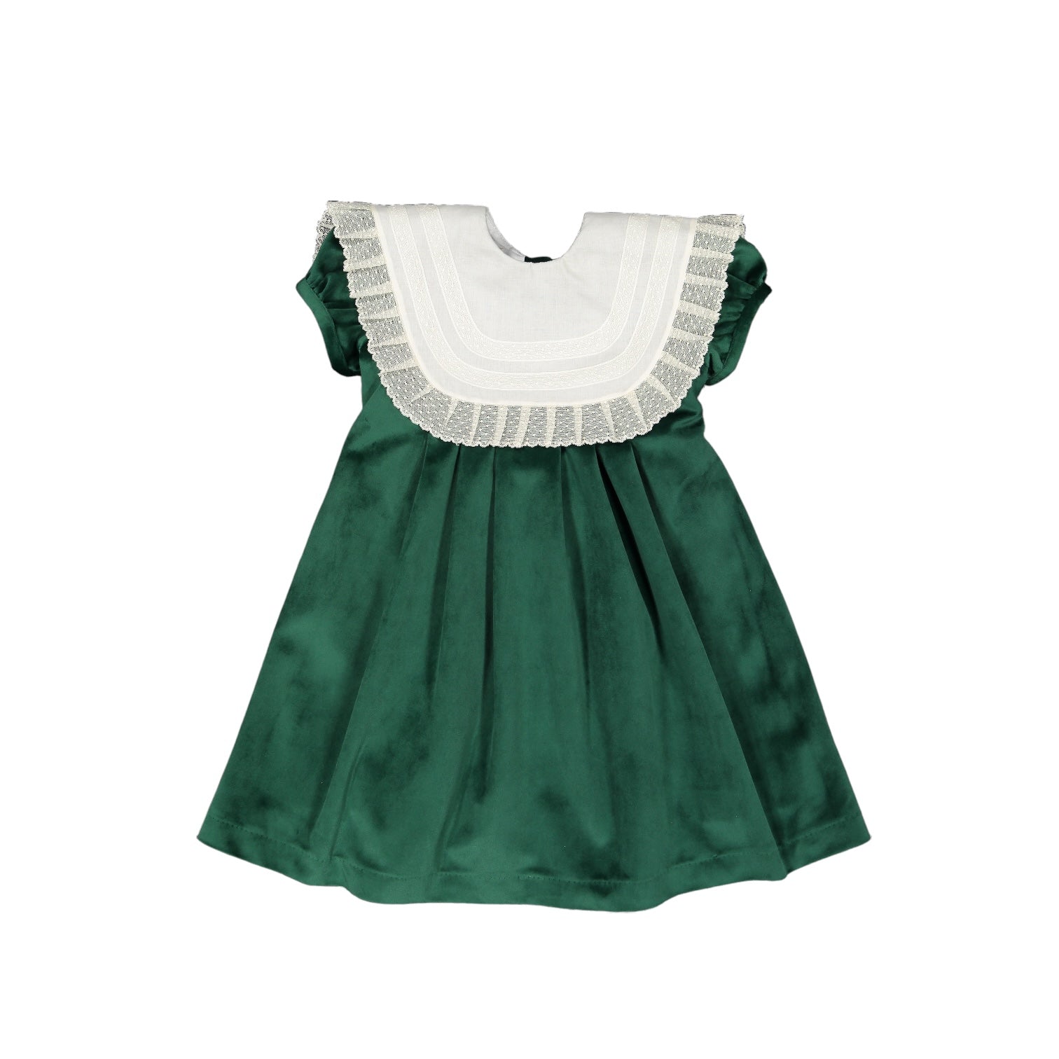 Emerald Green Lace Xmas Velvet Dress 8T