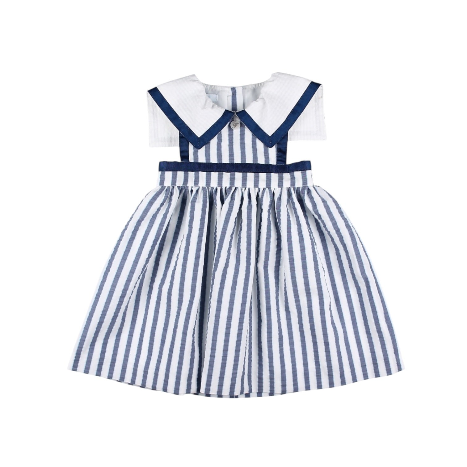 Nautical Girl Striped Sailor Dress 4T