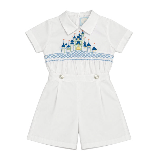 Once Upon a Time White Boy Handsmocked Set