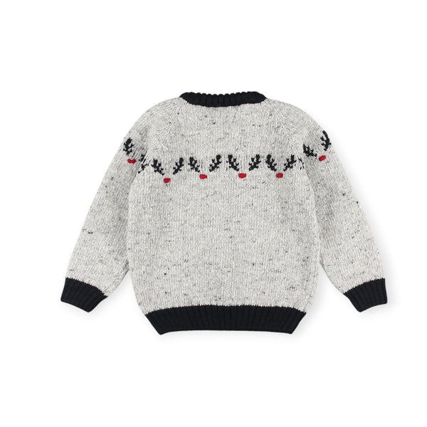 Rudolph Knitted Sweater with red-nosed reindeer motif across the chest