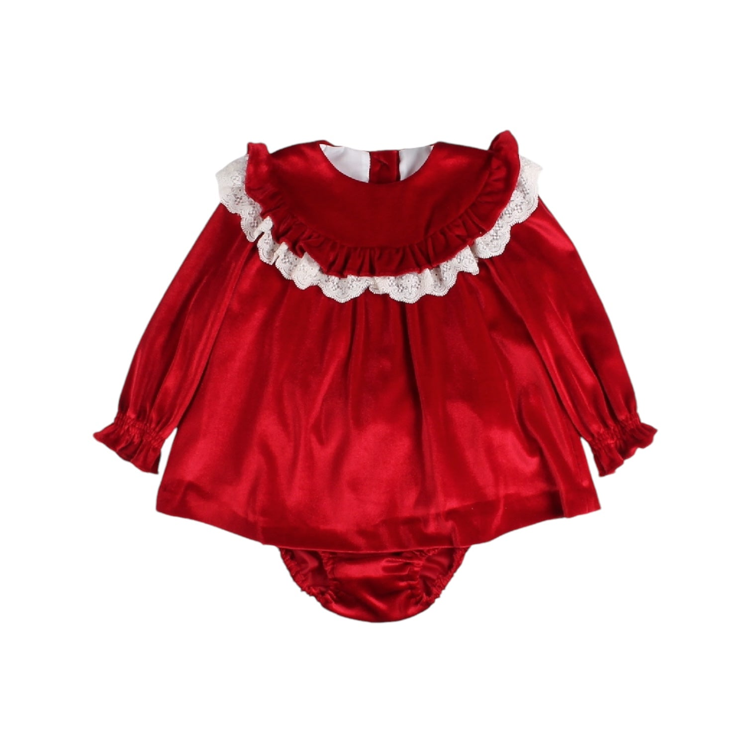newborn red velvet dress Carol Red Velvet 2-pc Set 36 / Red