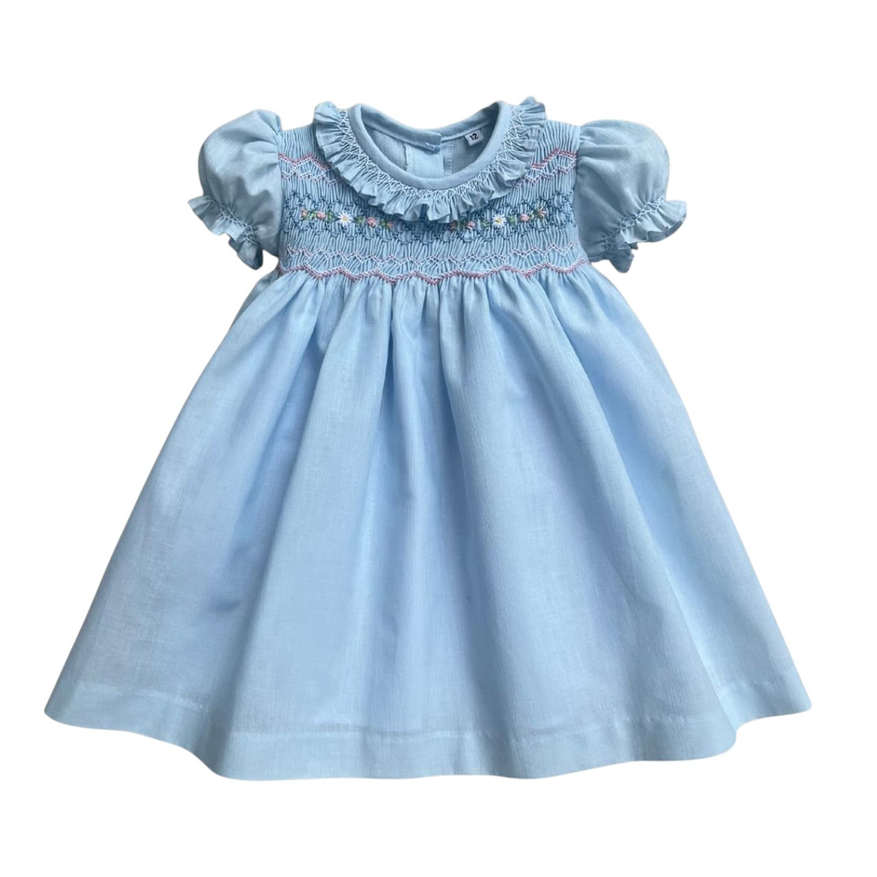 princess polly baby blue dress Blue Pumpkin Smocked Bishop Dress  POPPIBLUE