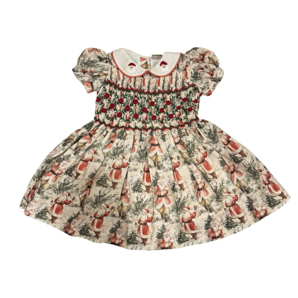 The Santa Claus Christmas Handsmocked Dress
