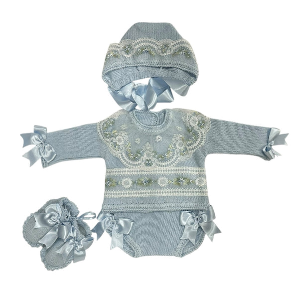 MADE TO ORDER Aida Just Blue Floral 4-Piece Set (6-8 weeks after order is placed)