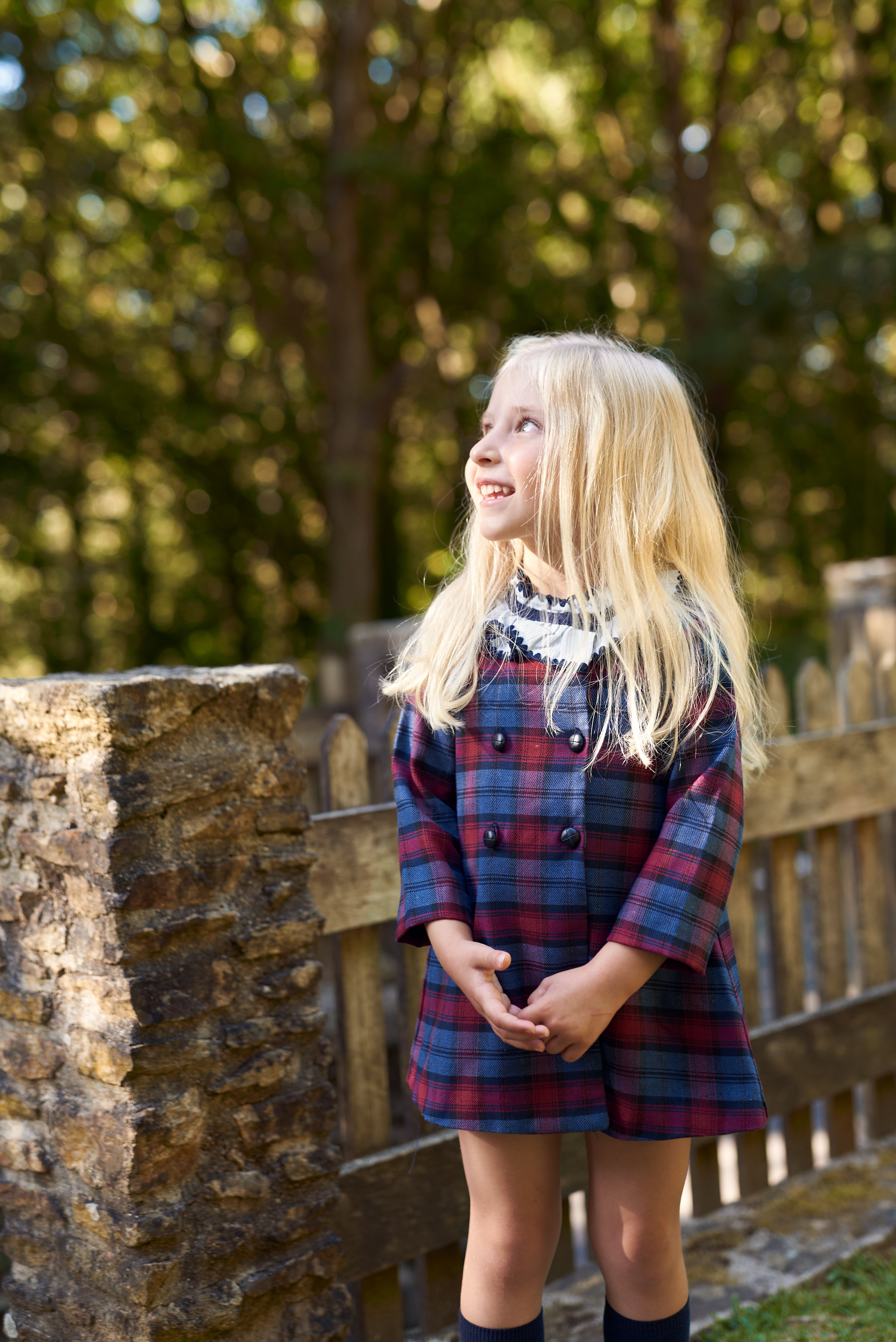 Alternate view of girl wearing Louis Tartan Dress