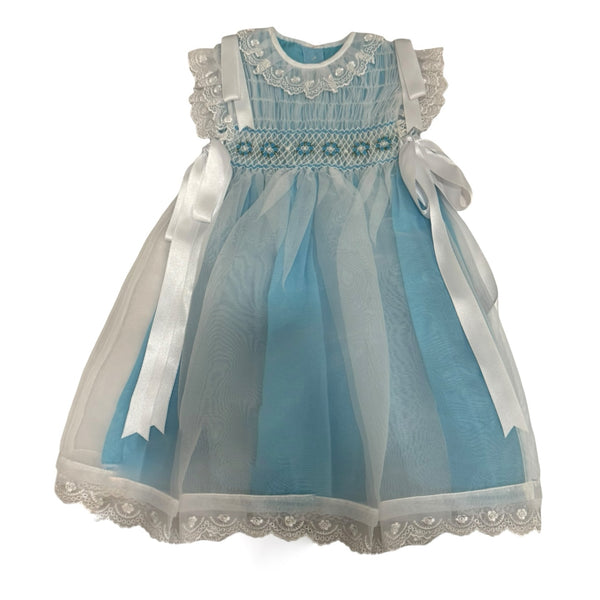 Alexis Turquoise Handsmocked Dress