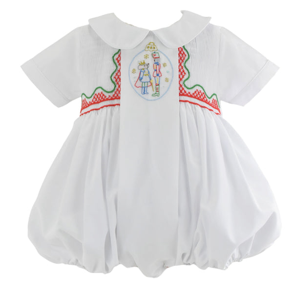 PREORDER Nutcracker and King Mouse Handsmocked Boy Bubble / Romper (SHIPS IN NOVEMBER)