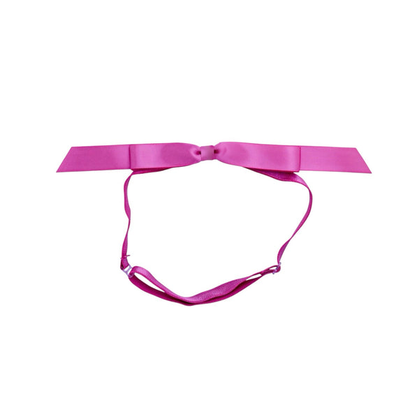 Mathilde Satin Bow Headwrap - Hot Pink