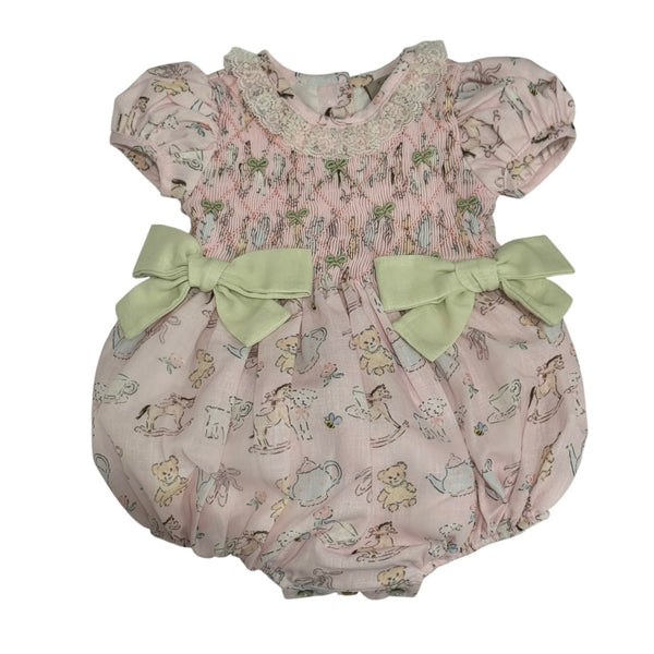 Thank Heaven for Little Girls Handsmocked Romper