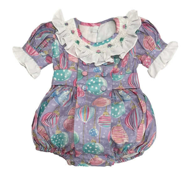 Gigi Ornaments Pastels Handsmocked Romper