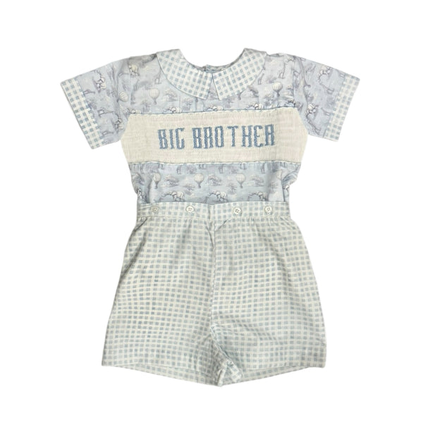 Big Brother Safari Toile Handsmocked 2-Pc