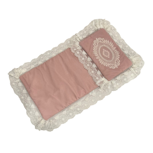 Windsor Dusty Pink Bassinet Pad/Liner 2-piece set