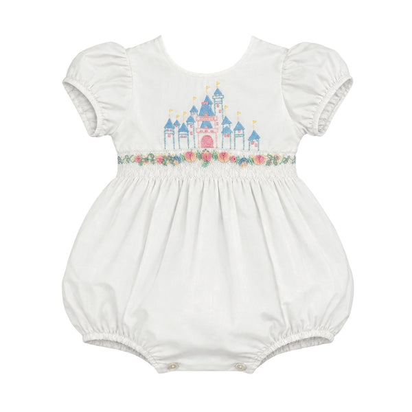 Once Upon a Time White Handsmocked Romper