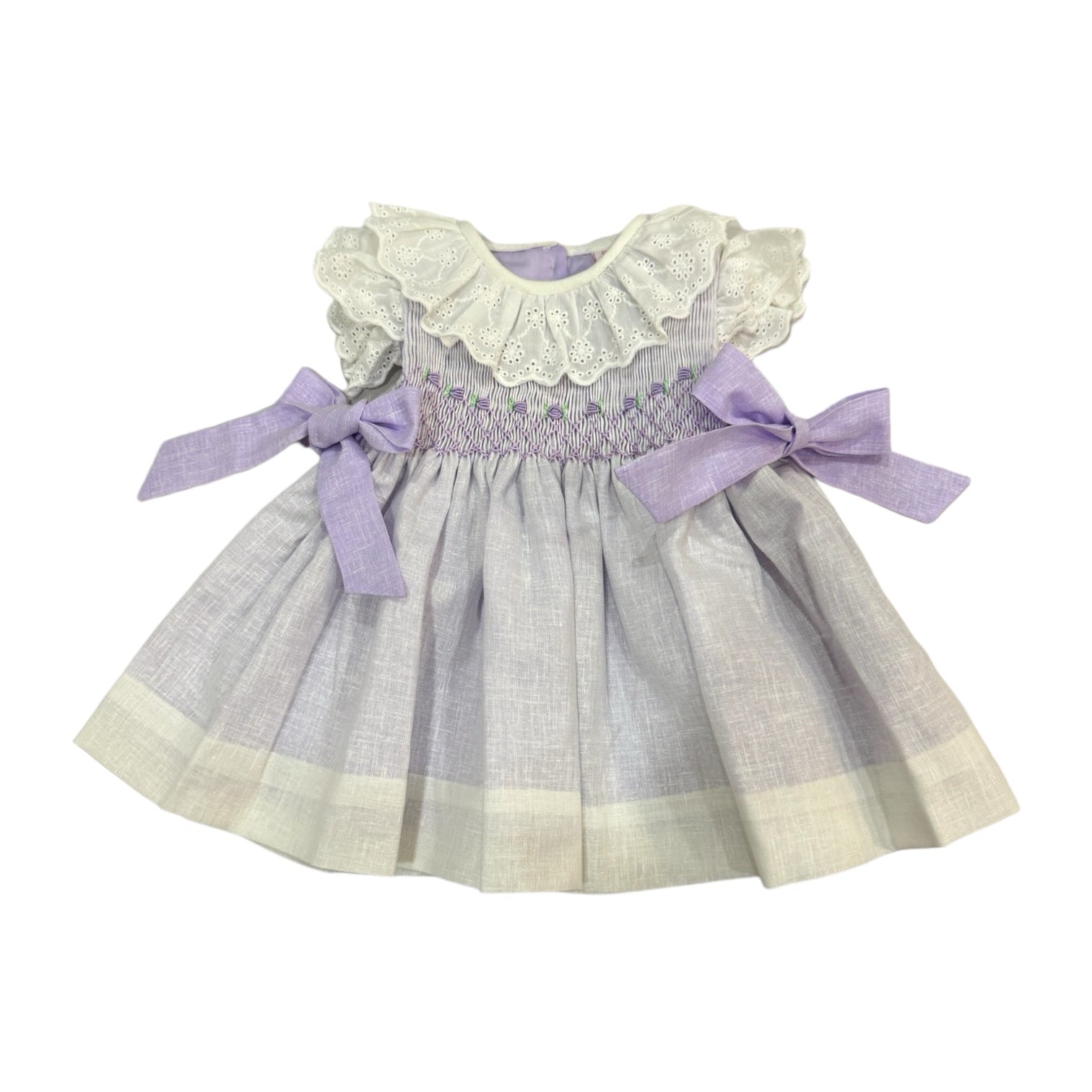 strapless open back dress Lavender Smocked Baby Daydress – Connie's Kids Children's Clothing main image 0