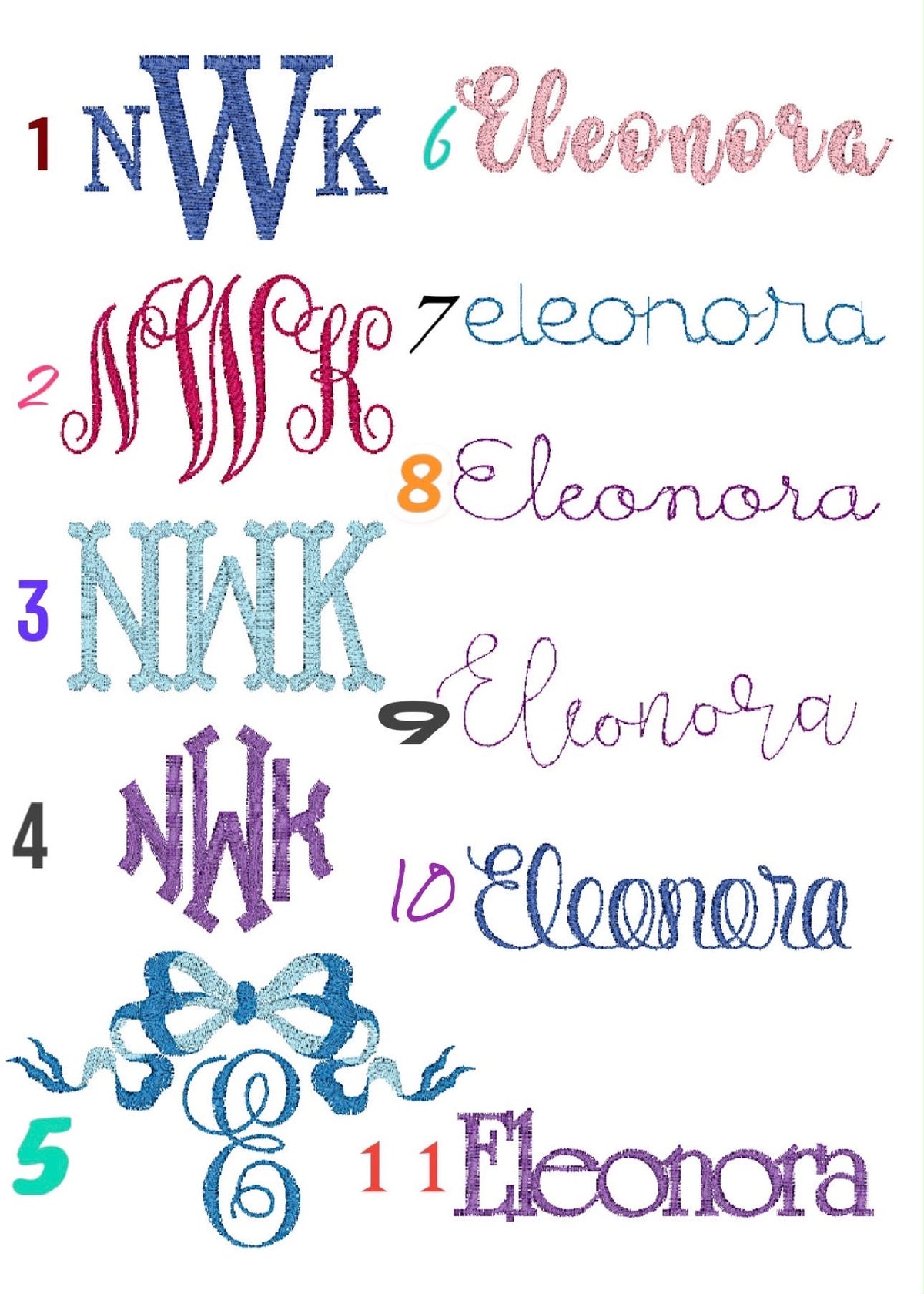Personalization font options