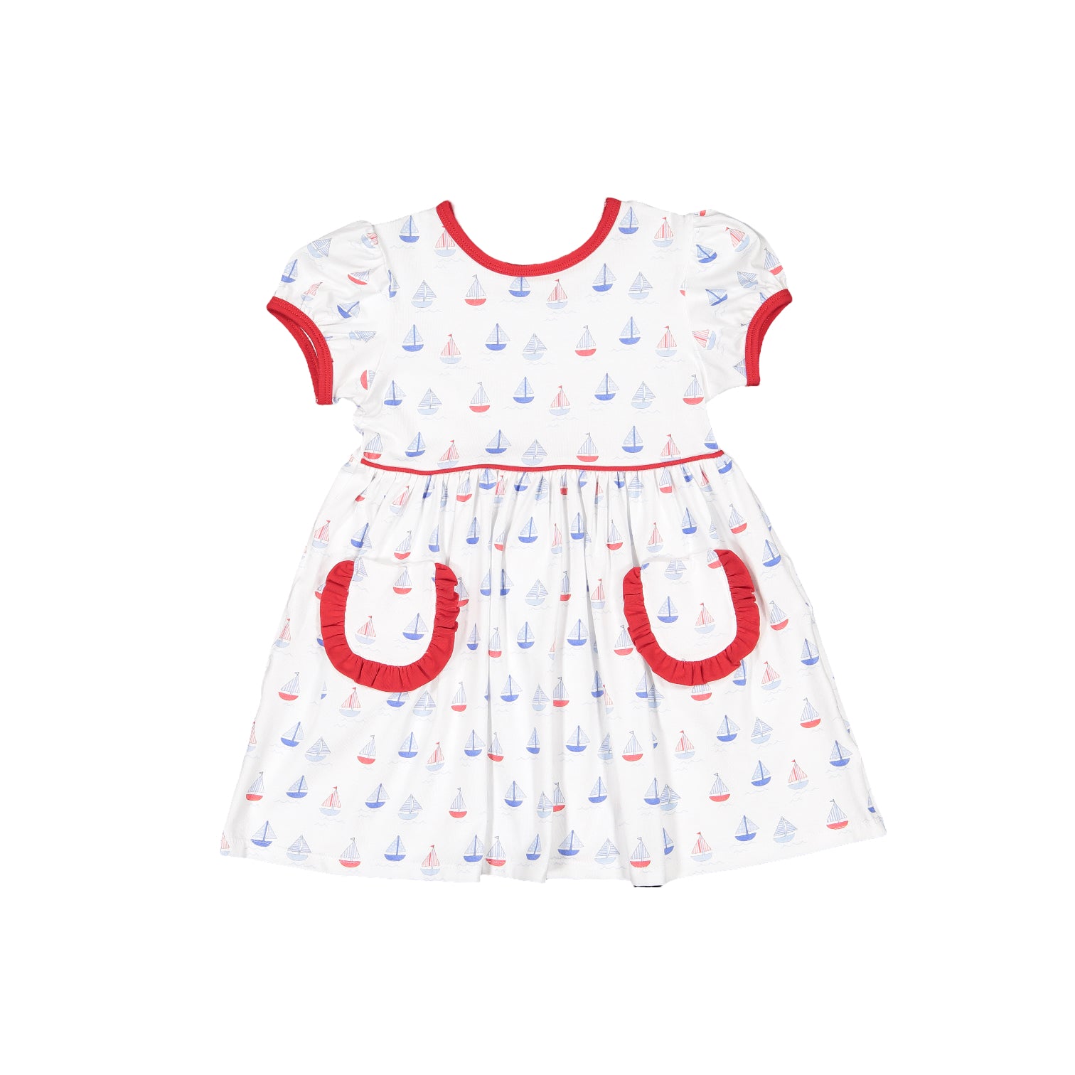 Nautical Sailing A-Line Dress 5T