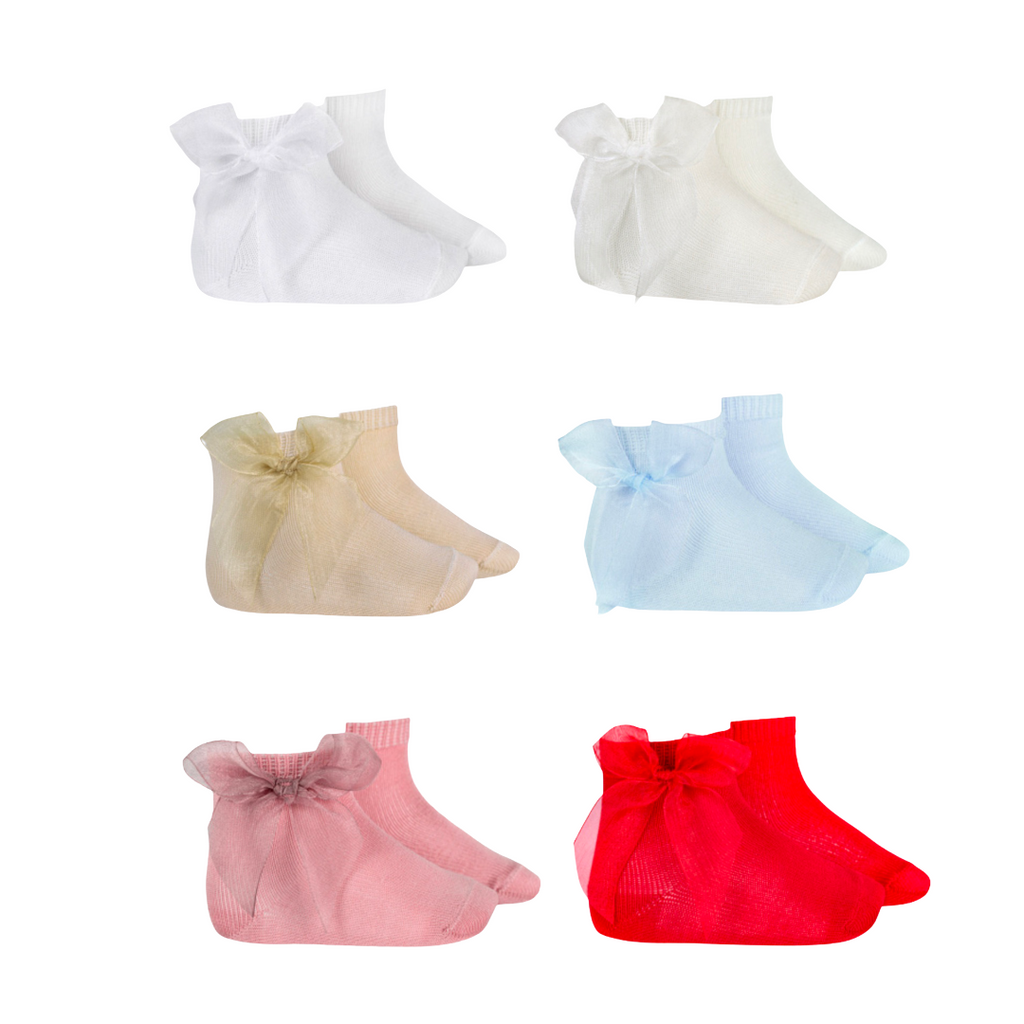 Tulle Organza Ankle Bow Socks - Piccoli & Co 