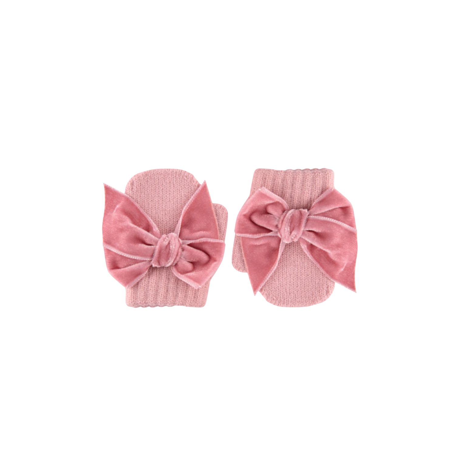 Nathalie Velvet Bow Mittens - Piccoli & Co 
