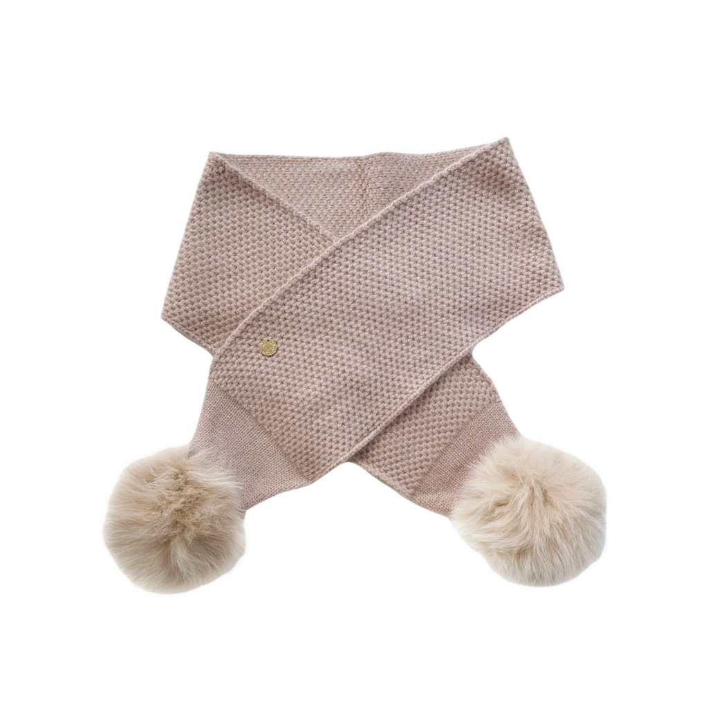 Capri Honeycomb Dusty Pink Cashmere Scarf - Piccoli & Co 