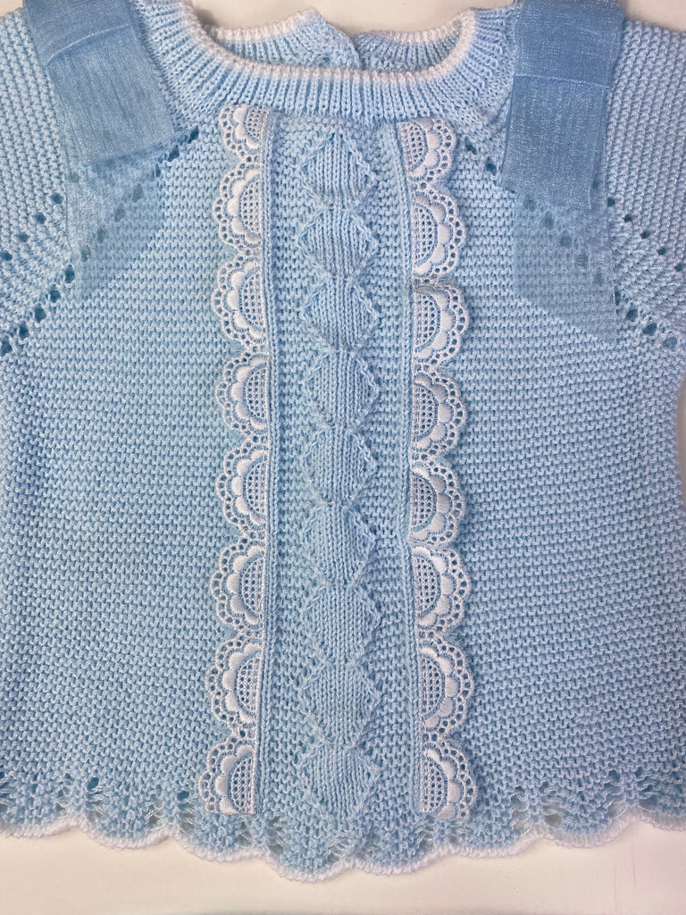 Oskar Light Blue 3-pc Knitted set - Piccoli & Co 